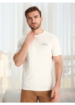 Sinsay - Koszulka z nadrukiem - kremowy ze sklepu Sinsay w kategorii T-shirty męskie - zdjęcie 183891978