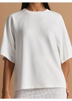 Sinsay - Bluza z domieszką wiskozy - kremowy - id: 828HO-01X - marki Sinsay - 183892029 Sinsay - Bluza z domieszką wiskozy - kremowy ze sklepu Sinsay w kategorii Bluzy damskie - zdjęcie 183892029