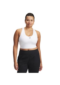 Biustonosz treningowy Under Armour Vanish Seamless Mid Bra - biały ze sklepu Sportstylestory.com w kategorii Biustonosze - zdjęcie 183892738