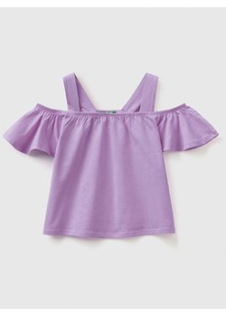 Benetton Koszulka w kolorze fioletowym ze sklepu Limango Polska w kategorii Bluzki dziewczęce - zdjęcie 183893325