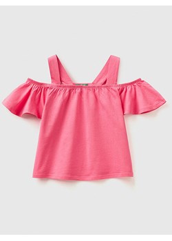 Benetton Koszulka w kolorze różowym ze sklepu Limango Polska w kategorii Bluzki dziewczęce - zdjęcie 183893326