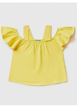 Benetton Koszulka w kolorze żółtym ze sklepu Limango Polska w kategorii Bluzki dziewczęce - zdjęcie 183893327