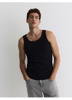 Reserved - Bawełniany tank top - czarny ze sklepu Reserved w kategorii T-shirty męskie - zdjęcie 183893997