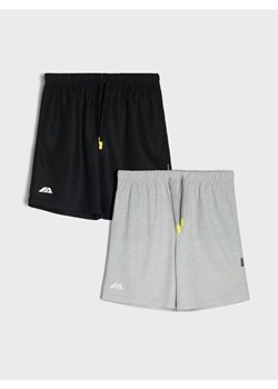 Sinsay - Szorty z efektem odblaskowym 2 pack Active - czarny ze sklepu Sinsay w kategorii Spodenki chłopięce - zdjęcie 183896385