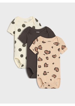 Sinsay - Body 3 pack - kremowy ze sklepu Sinsay w kategorii Odzież dla niemowląt - zdjęcie 183896457