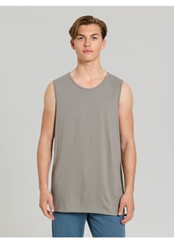Sinsay - Bawełniany tank top basic - szary ze sklepu Sinsay w kategorii T-shirty męskie - zdjęcie 183897749