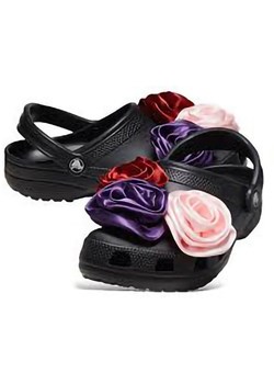 Crocs Chodaki &quot;Rosette&quot; w kolorze czarnym ze wzorem ze sklepu Limango Polska w kategorii Klapki damskie - zdjęcie 183900055