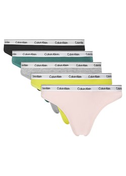 Calvin Klein Underwear Komplet 5 par stringów 000QD5221E Kolorowy ze sklepu MODIVO w kategorii Majtki damskie - zdjęcie 183904279