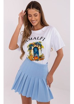 T-shirt damski biały MI-TS-M3221G.75, Kolor biały, Rozmiar uniwersalny, ITALY MODA ze sklepu Primodo w kategorii Bluzki damskie - zdjęcie 183905239
