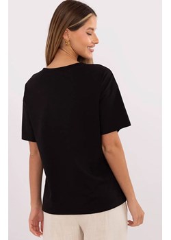 T-shirt damski czarny MI-TS-M3221G.75, Kolor czarny, Rozmiar uniwersalny, ITALY MODA ze sklepu Primodo w kategorii Bluzki damskie - zdjęcie 183905245