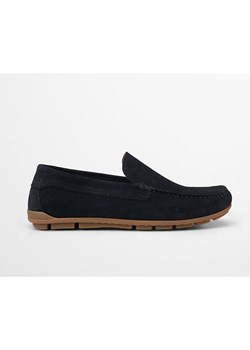 Marc O´Polo Skórzane slippersy w kolorze granatowym ze sklepu Limango Polska w kategorii Buty sportowe męskie - zdjęcie 183905535
