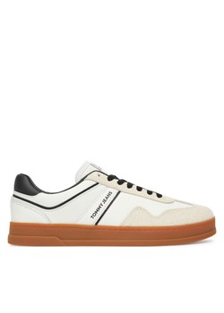 Sneakersy Tommy Jeans The Greenwich Leather EM0EM01587 Écru ze sklepu eobuwie.pl w kategorii Buty sportowe męskie - zdjęcie 183906367