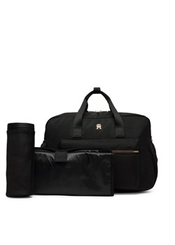 Torba Tommy Hilfiger Th Essential Changing Bag AU0AU01997 Czarny ze sklepu eobuwie.pl w kategorii Torby podróżne - zdjęcie 183906396