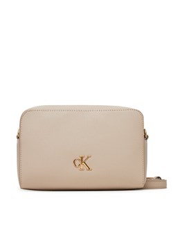 Calvin Klein Jeans Torebka Minimal Monogram Ew Camera Bag LV04K3162G Écru ze sklepu MODIVO w kategorii Listonoszki - zdjęcie 183907759