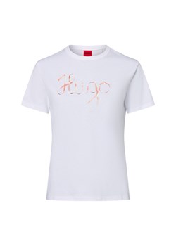 HUGO Koszulka damska - Damacia Kobiety Bawełna biały nadruk ze sklepu vangraaf w kategorii Bluzki damskie - zdjęcie 183909515