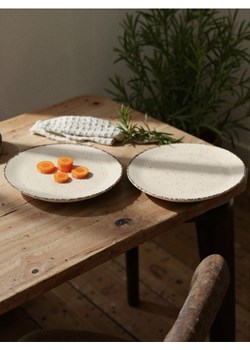 Sinsay - Talerz z nakrapianym wzorem 2 pack - biały ze sklepu Sinsay w kategorii Talerze - zdjęcie 183910447