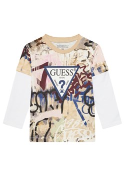 Guess Bluzka N5YI09 K8HM4 Kolorowy Regular Fit ze sklepu MODIVO w kategorii Kaftaniki i bluzki - zdjęcie 183910587