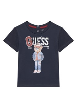 Guess T-Shirt N5YI22 K8HM4 Granatowy Regular Fit ze sklepu MODIVO w kategorii Kaftaniki i bluzki - zdjęcie 183910725