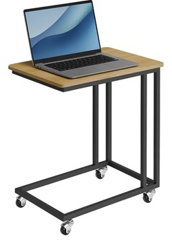Loftowy Mobilny Stolik Pod Laptopa Dąb Sonoma M7-A63 ze sklepu Edinos.pl w kategorii Stoliki kawowe - zdjęcie 183912715