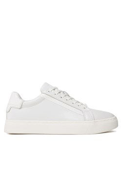 Sneakersy Calvin Klein Clean Cup Lace-Nano Mono Mix HW0HW01592 Biały ze sklepu eobuwie.pl w kategorii Buty sportowe damskie - zdjęcie 183913447