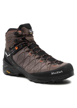 Trekkingi Salewa Ms Alp Trainer 2 Mid Gtx GORE-TEX 61382-7512 Brązowy ze sklepu eobuwie.pl w kategorii Buty trekkingowe męskie - zdjęcie 183913546