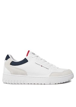 Sneakersy Tommy Hilfiger Th Basket Core Lth Mix Ess FM0FM05058 Biały ze sklepu eobuwie.pl w kategorii Buty sportowe męskie - zdjęcie 183913675