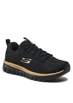 Sneakersy Skechers 12615 BKRG Czarny ze sklepu eobuwie.pl w kategorii Buty sportowe damskie - zdjęcie 183916836