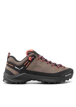 Trekkingi Salewa Ws Wildfire Leather 61396-7953 Brązowy ze sklepu eobuwie.pl w kategorii Buty trekkingowe damskie - zdjęcie 183916886