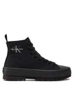 Calvin Klein Jeans Trampki Lugged Hybrid Laceup Mid Ml Mtr YW0YW01519 Czarny ze sklepu MODIVO w kategorii Trampki damskie - zdjęcie 183917259