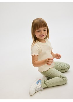 Reserved - Bawełniane jegginsy - jasnozielony ze sklepu Reserved w kategorii Spodnie dziewczęce - zdjęcie 183917649