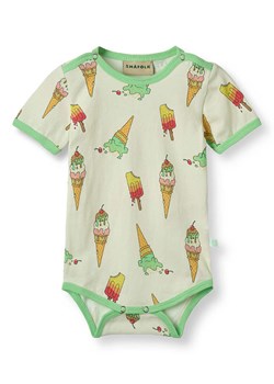 Småfolk Body &quot;Eis&quot; w kolorze zielonym ze wzorem ze sklepu Limango Polska w kategorii Body niemowlęce - zdjęcie 183920408
