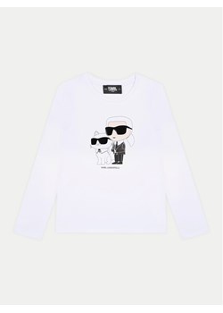 Karl Lagerfeld Kids Bluzka Z30209 S Biały Regular Fit ze sklepu MODIVO w kategorii T-shirty chłopięce - zdjęcie 183921678