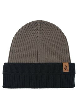 Jesienno-Zimowa Czapka (beanie) – Alties - Beżowa z Czernią CPAALTSbeanie9bezCZAR ze sklepu JegoSzafa.pl w kategorii Czapki zimowe męskie - zdjęcie 183923568