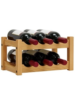 Drewniany stojak na wino T9-D19 ze sklepu Edinos.pl w kategorii Regały i witryny - zdjęcie 183923627
