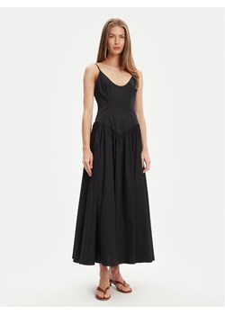 STAUD Sukienka letnia Dena R24S2109PO Czarny Slim Fit ze sklepu MODIVO w kategorii Sukienki - zdjęcie 183924815