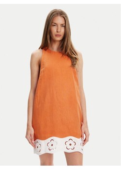STAUD Sukienka letnia Mika R25S2282LN Pomarańczowy Regular Fit ze sklepu MODIVO w kategorii Sukienki - zdjęcie 183924877