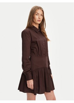 STAUD Sukienka koszulowa Rocco R25S2112PO Brązowy Regular Fit ze sklepu MODIVO w kategorii Sukienki - zdjęcie 183924945