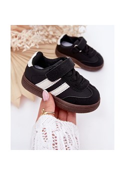 Boto Buty Sportowe Sneakersy Dziecięce Na Rzep Czarne Adelina ze sklepu ButyModne.pl w kategorii Buty sportowe dziecięce - zdjęcie 183928478