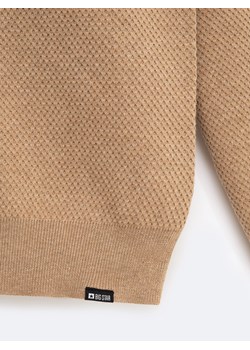 Sweter męski o teksturalnym splocie bawełniany brązowy Reylon 802 - id: 161037802 - marki BIG STAR - 183929565 Sweter męski o teksturalnym splocie bawełniany brązowy Reylon 802 ze sklepu Big Star w kategorii Swetry męskie - zdjęcie 183929565