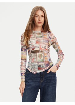 Guess Bluzka W5YP43 KBBF2 Kolorowy Slim Fit ze sklepu MODIVO w kategorii Bluzki damskie - zdjęcie 183932136