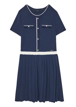 Guess Sukienka dzianinowa J4BK31 Z3M90 Granatowy Regular Fit ze sklepu MODIVO w kategorii Sukienki dziewczęce - zdjęcie 183932145