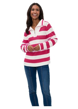 Heine Sweter w kolorze biało-różowym - id: 17041119 - marki Heine - 183933347 Heine Sweter w kolorze biało-różowym ze sklepu Limango Polska w kategorii Swetry damskie - zdjęcie 183933347