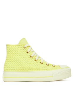 Converse Trampki Chuck Taylor All Star Lift Platform Knit A14967C Żółty ze sklepu MODIVO w kategorii Trampki damskie - zdjęcie 183934677