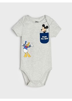 Sinsay - Body z krótkim rękawem Mickey Mouse - szary ze sklepu Sinsay w kategorii Odzież dla niemowląt - zdjęcie 183937127