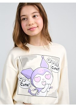 Sinsay - Bawełniana bluza Kuromi - kremowy ze sklepu Sinsay w kategorii Bluzy dziewczęce - zdjęcie 183937216