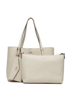 Torebka Guess HWPG96 48230 Écru ze sklepu eobuwie.pl w kategorii Torby Shopper bag - zdjęcie 183937315