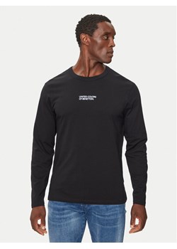 United Colors Of Benetton Longsleeve 30964M017 Czarny Slim Fit ze sklepu MODIVO w kategorii T-shirty męskie - zdjęcie 183937919