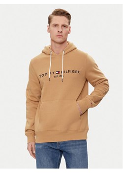 Tommy Hilfiger Bluza Logo MW0MW11599 Brązowy Regular Fit ze sklepu MODIVO w kategorii Bluzy męskie - zdjęcie 183937989