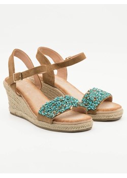 Bellucci Sandały w kolorze jasnobrązowym na koturnie ze sklepu Limango Polska w kategorii Espadryle damskie - zdjęcie 183940326