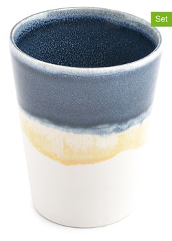 Salt and Pepper Kubki (4 szt.) &quot;Flow&quot; w kolorze biało-granatowym - 370 ml ze sklepu Limango Polska w kategorii Kubki - zdjęcie 183940556
